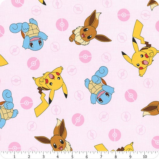 Robert Kaufman - Pokémon - Sunny Days Pink
