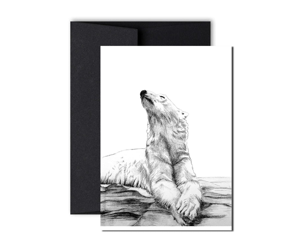 Polar Bear taking a sunbath Greeting Card