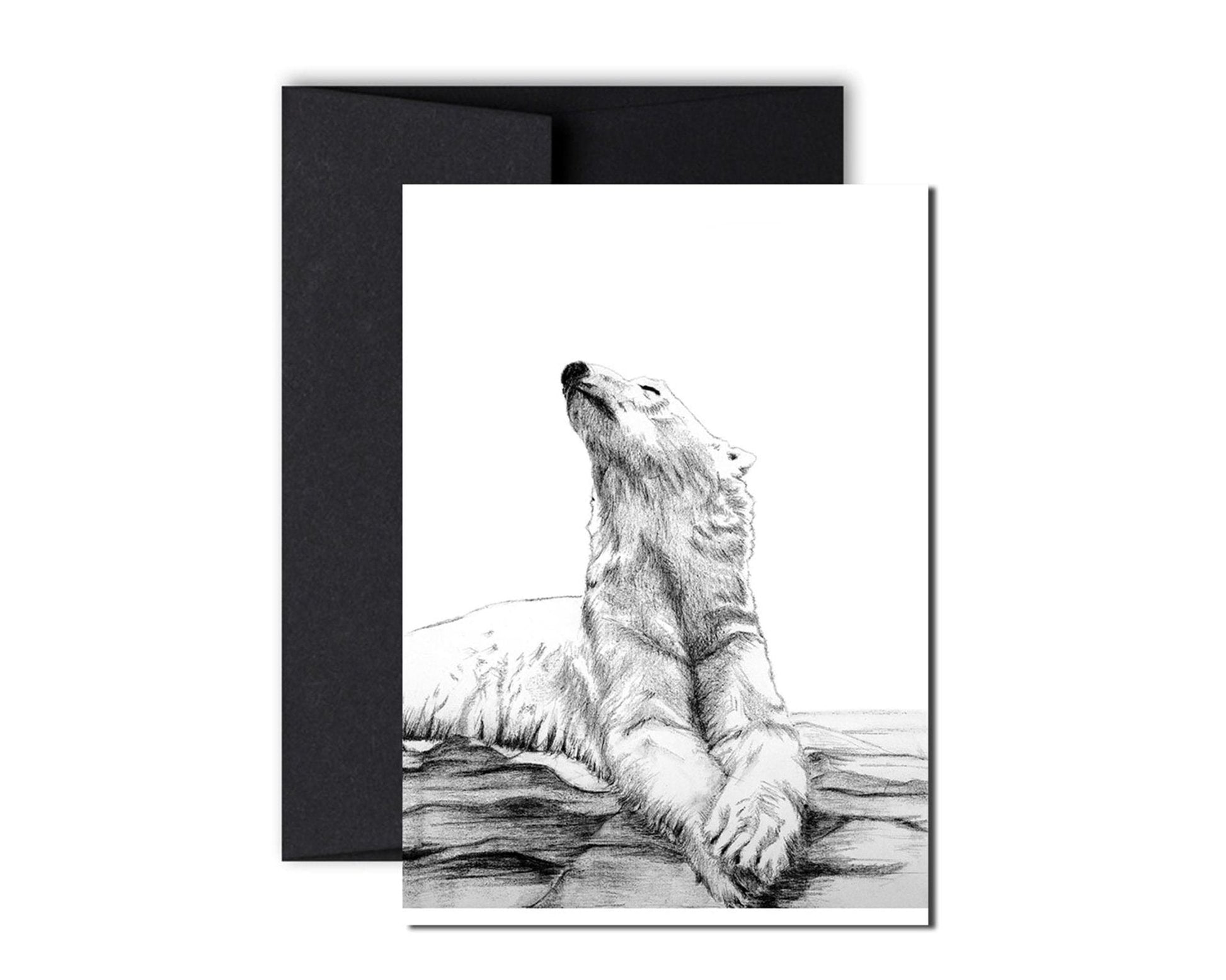 Polar Bear taking a sunbath Greeting Card