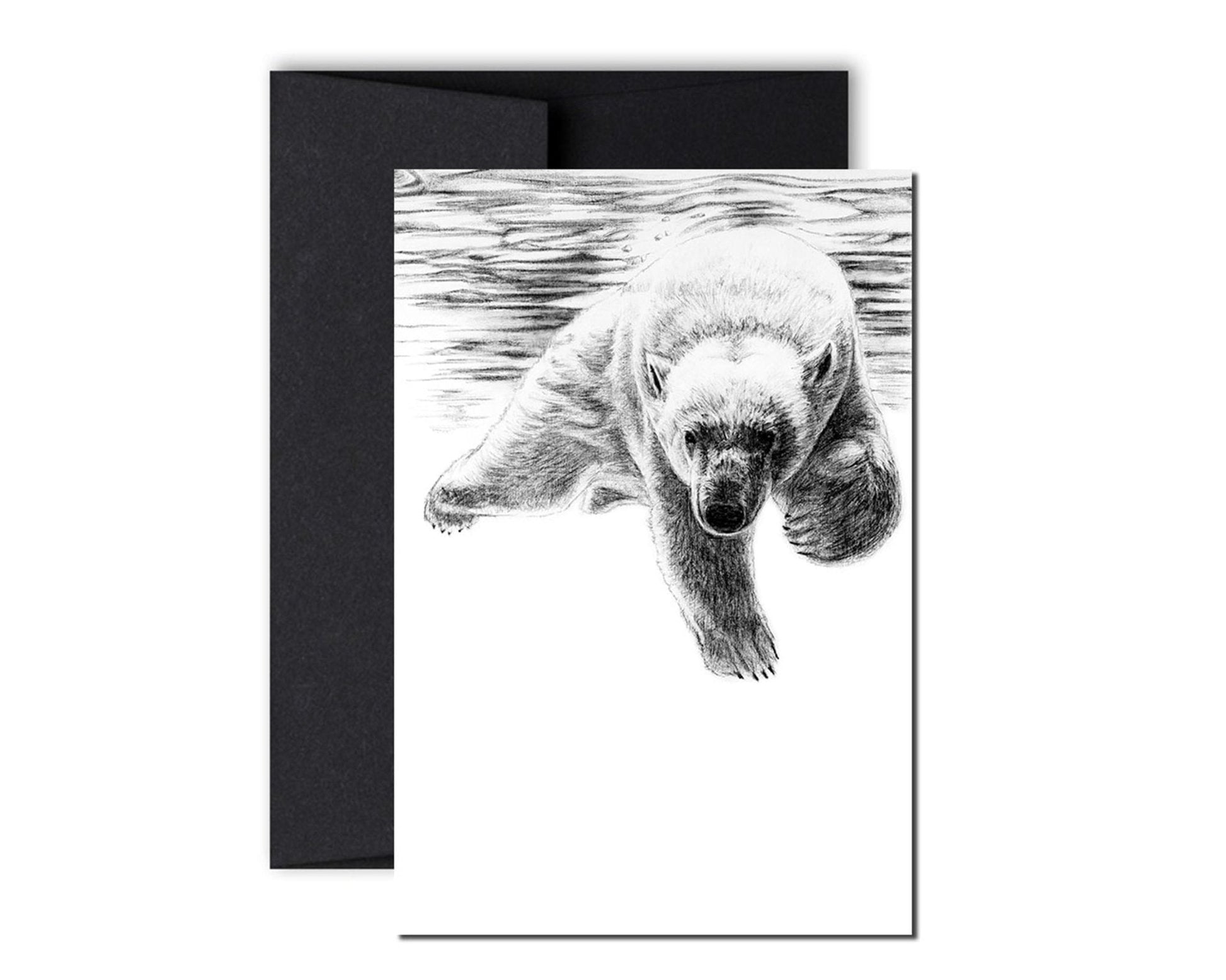Polar Bear swimming Greeting Card