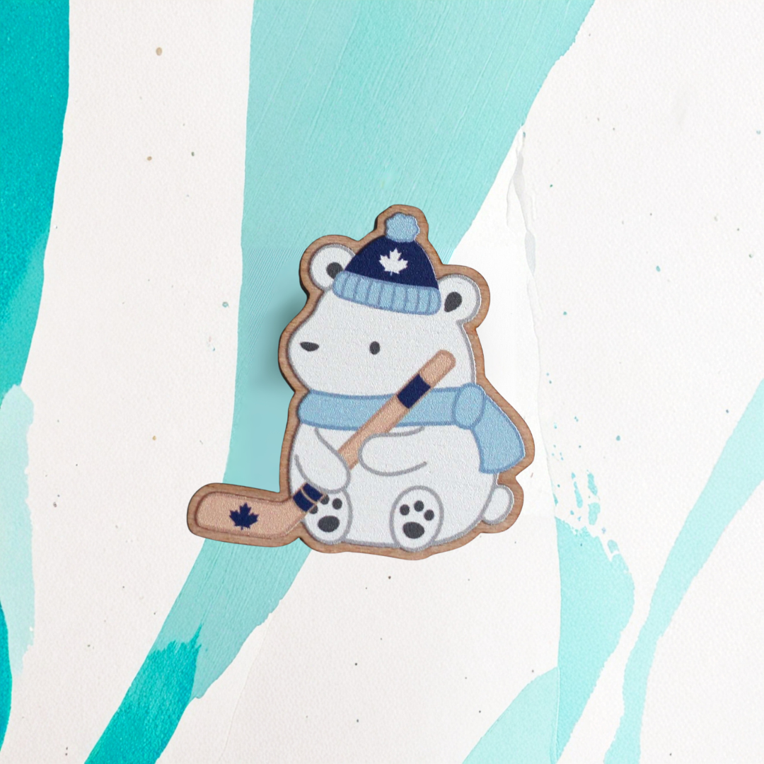 Toronto Maple Leafs Mascot Wooden Magnet • Gift Box Item