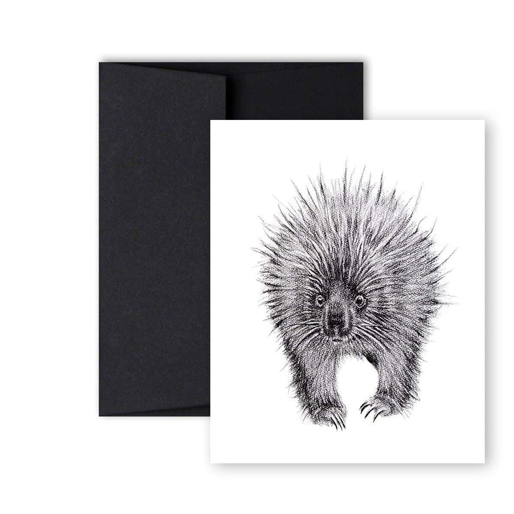 Porcupine front and back Greeting Card