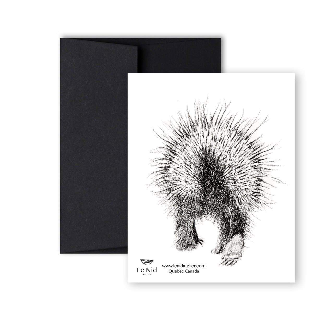 Porcupine front and back Greeting Card