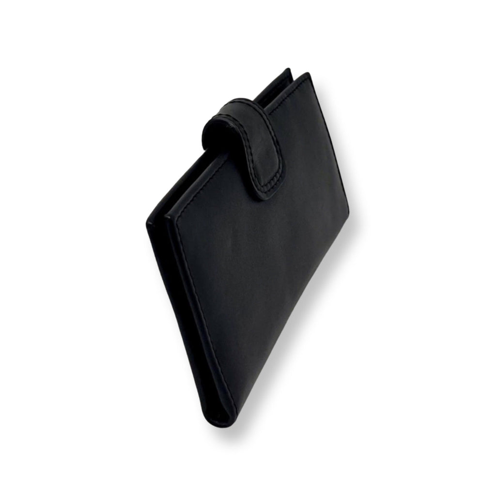 Small Genuine Leather Wallet Denise, Black