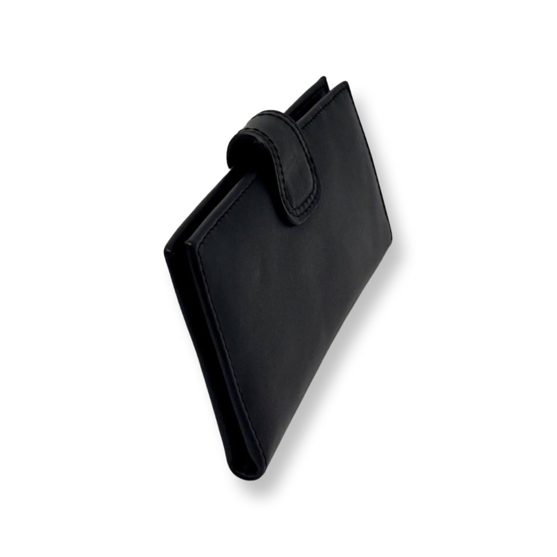 Small Genuine Leather Wallet Denise, Black
