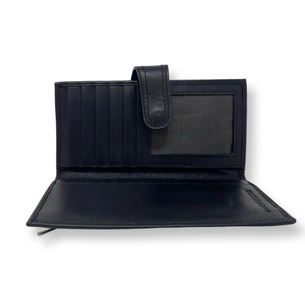 Small Genuine Leather Wallet Denise, Black