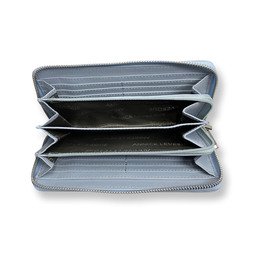 Powder Blue Leather Wallet - Carla