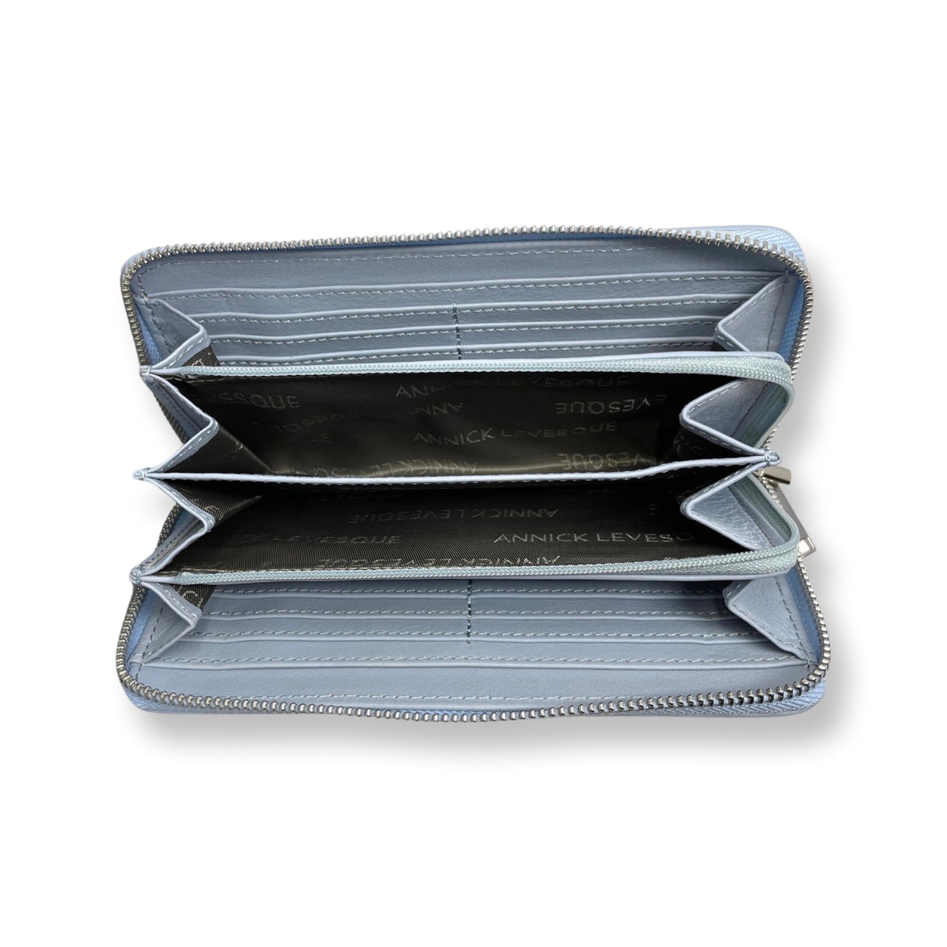 Powder Blue Leather Wallet - Carla