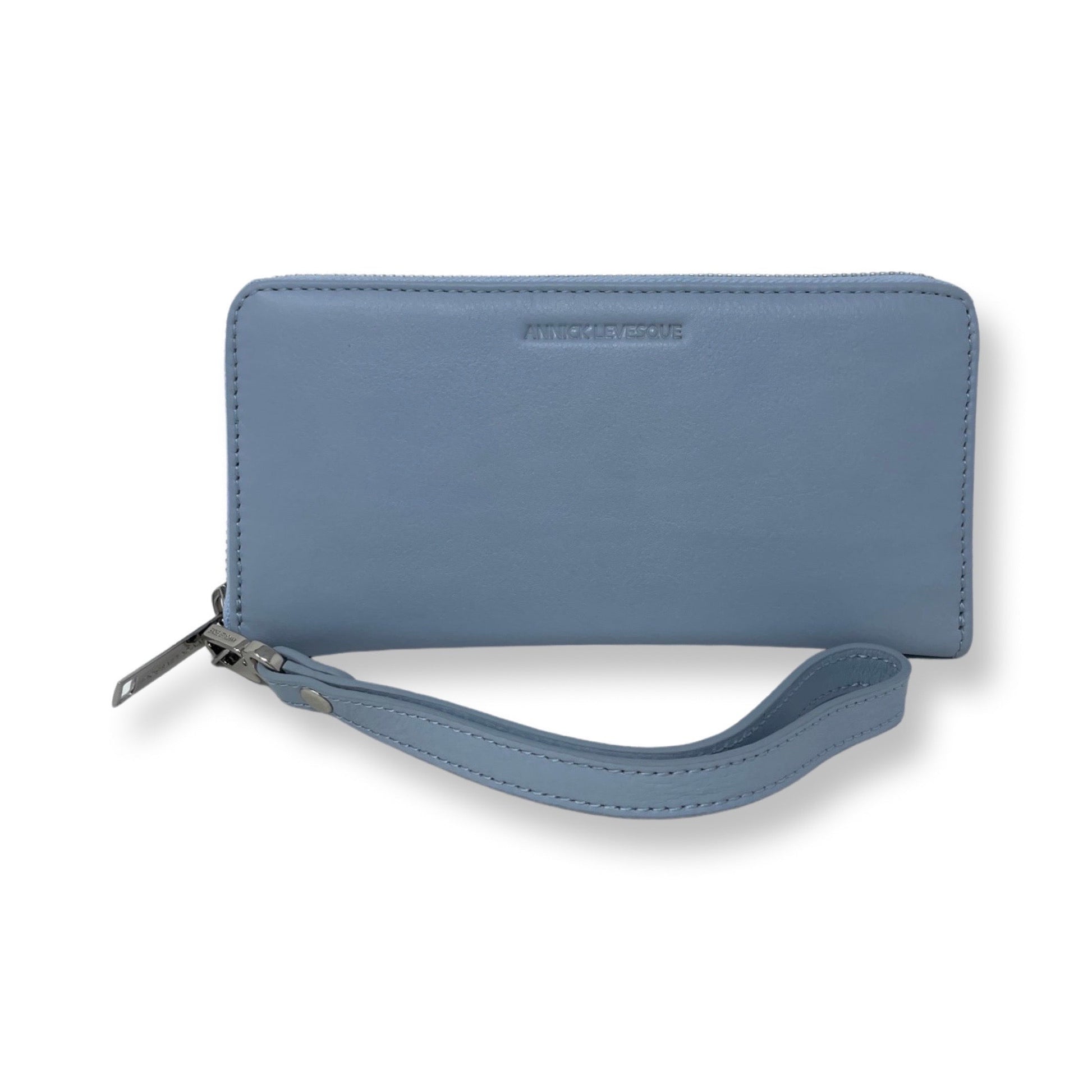 Powder Blue Leather Wallet - Carla