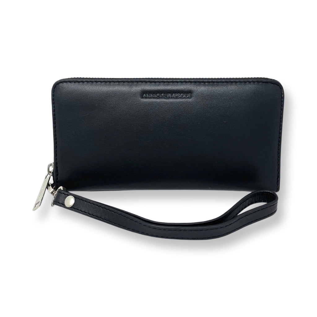 Small Black Leather Wallet - Carla