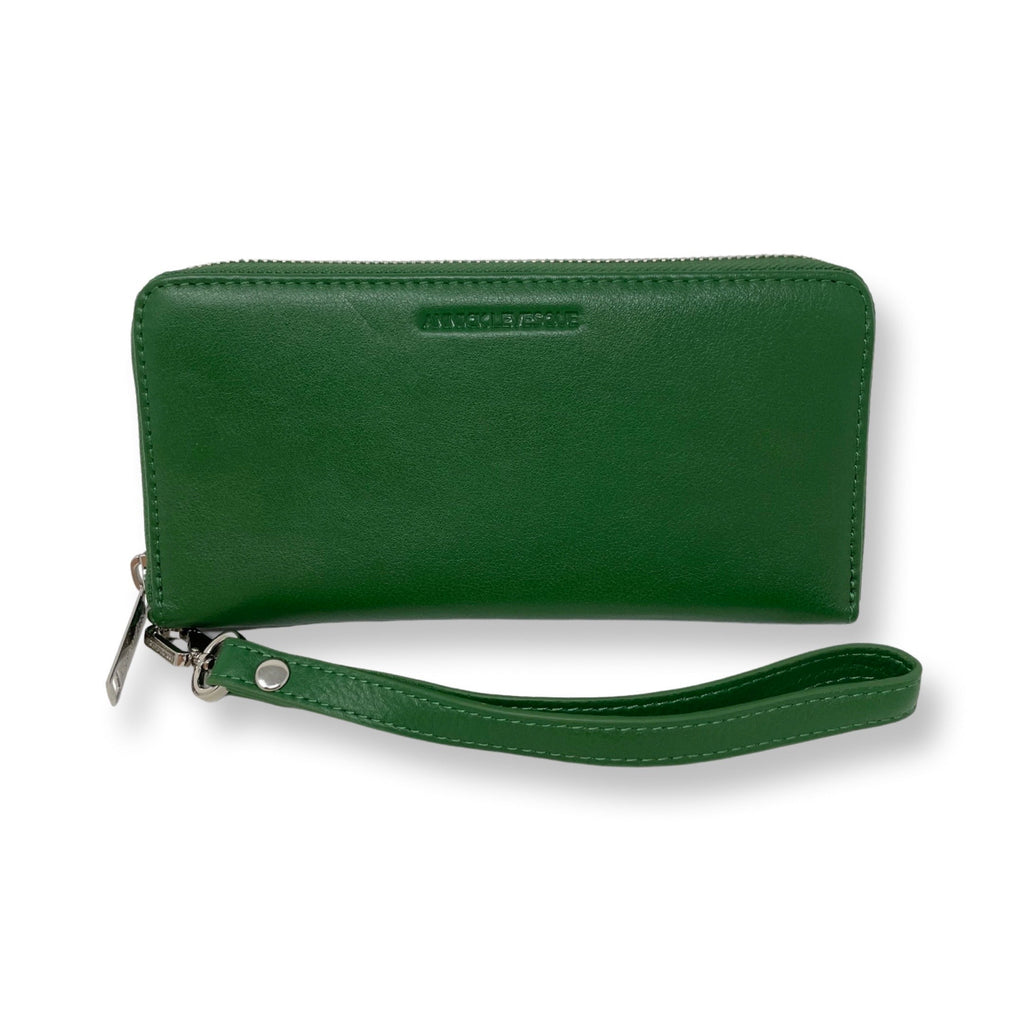 Small Green Leather Wallet - Carla