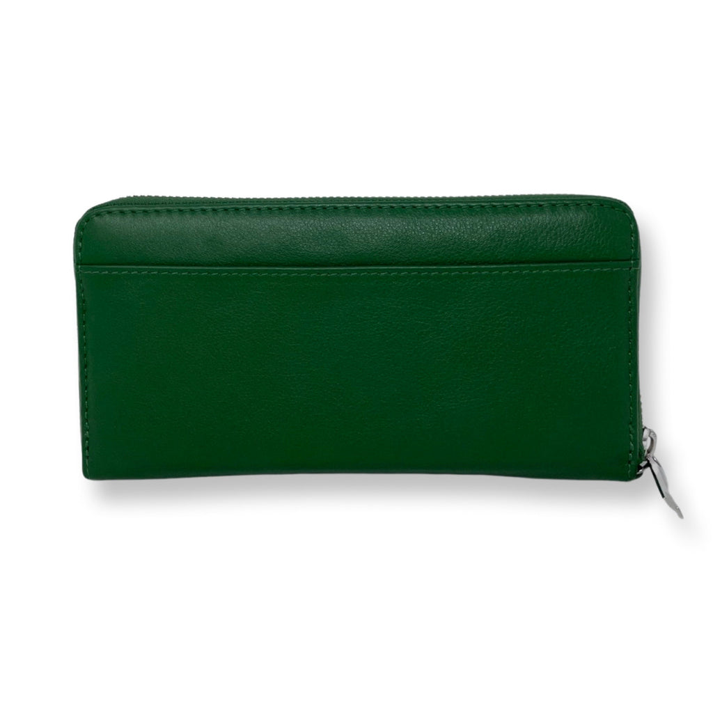 Small Green Leather Wallet - Carla