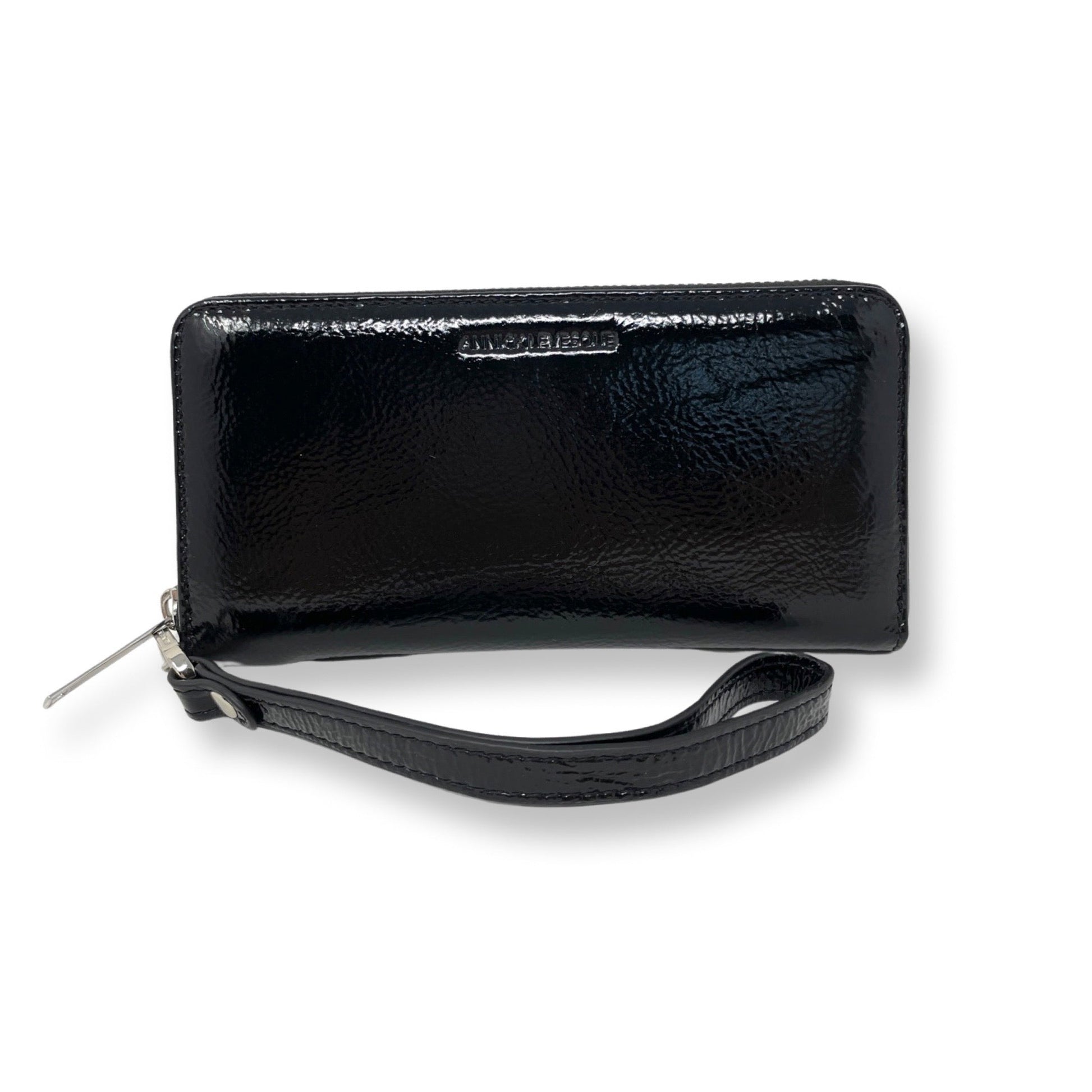 Small Patent Leather Wallet Carla, Black