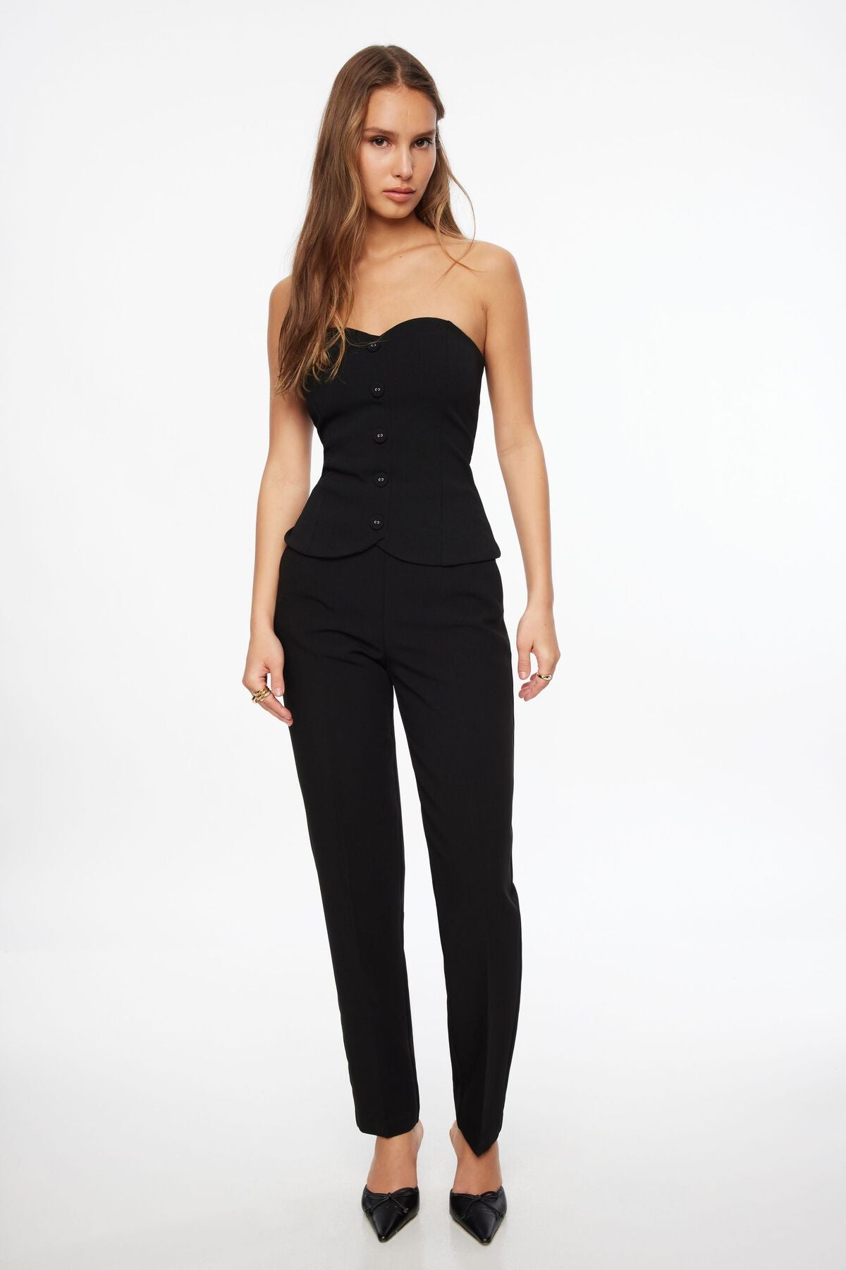 Haut tube boutonné en cœur