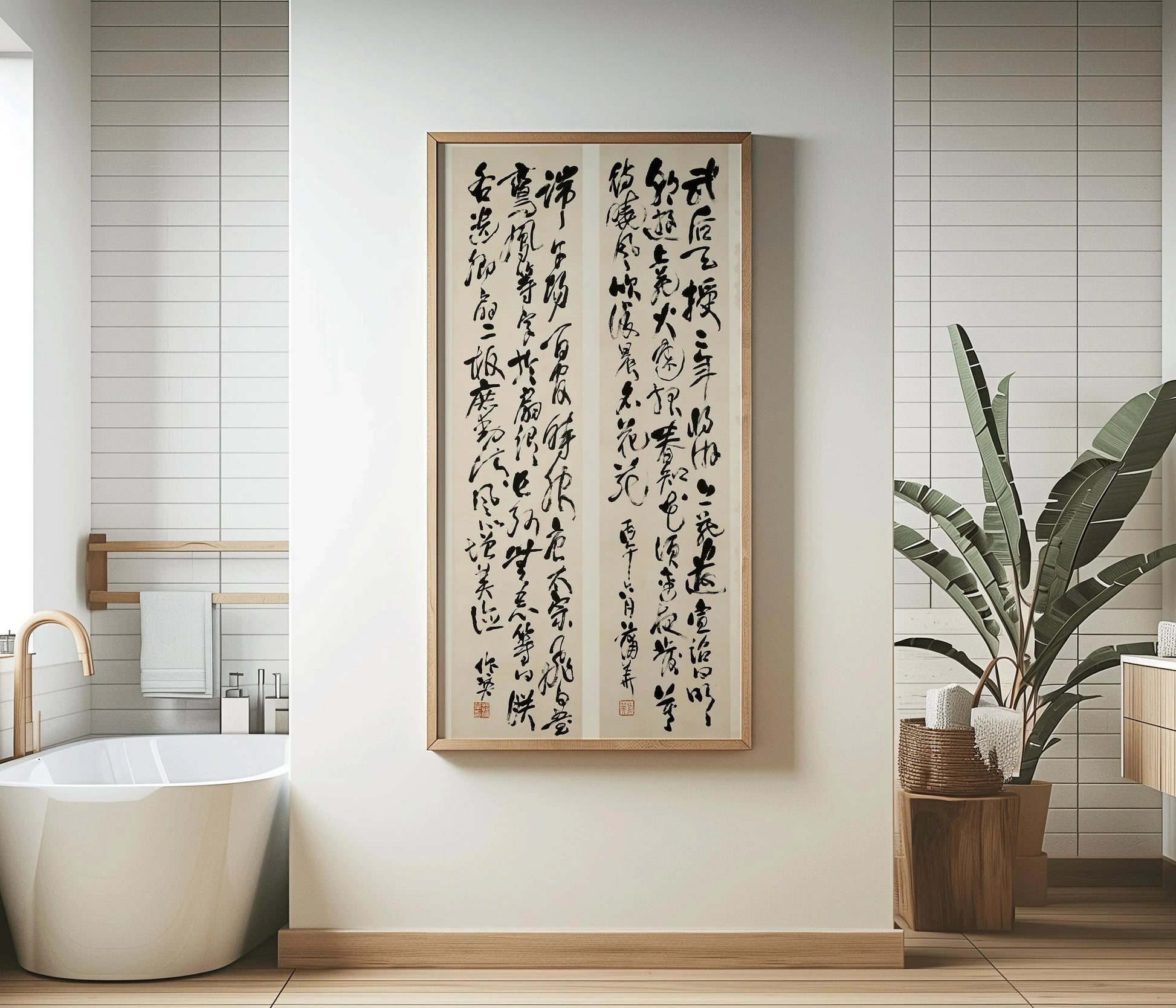 Estampe d'art calligraphique chinoise Pu Hua : Giclée du XIXe siècle