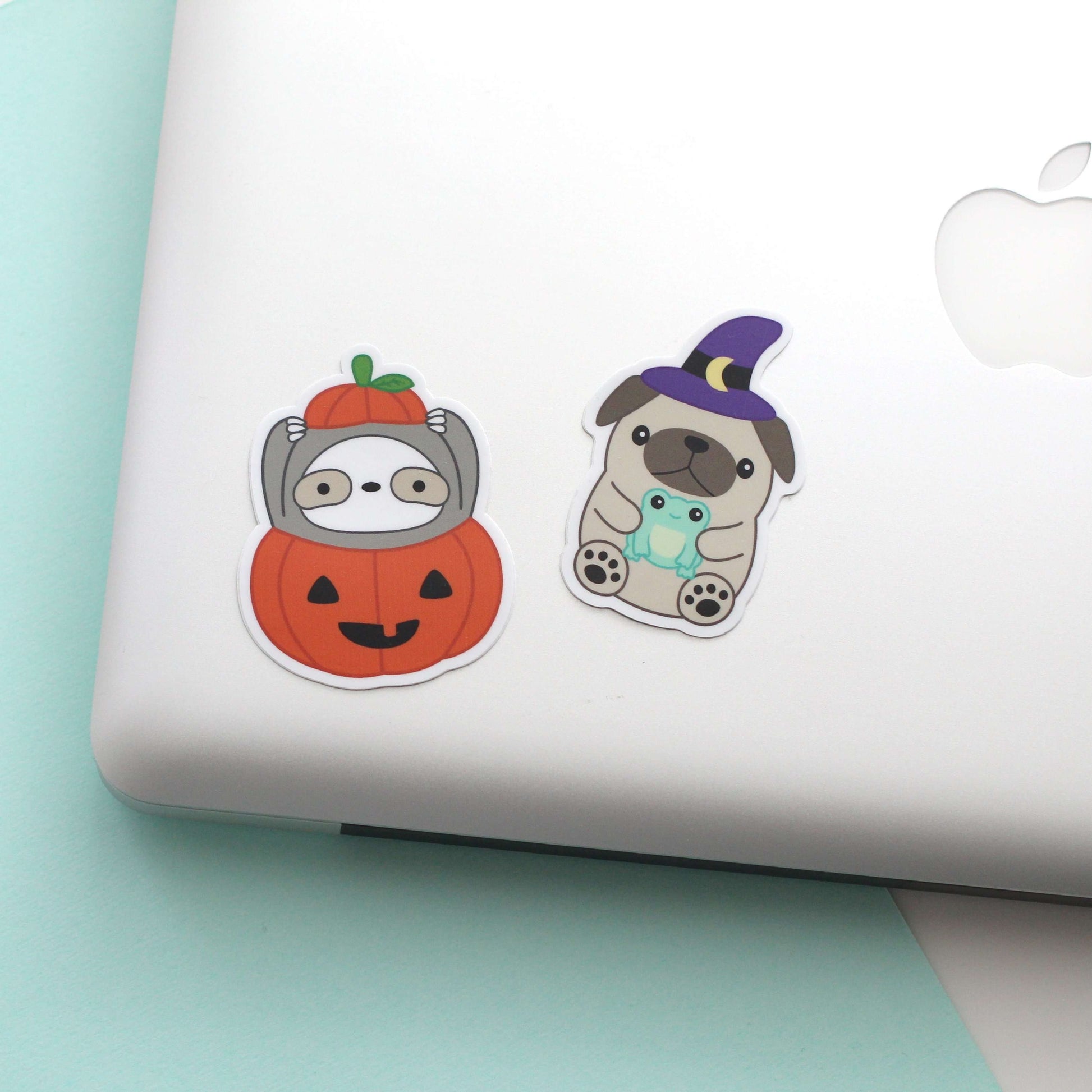 Pumpkin Sloth Vinyl Sticker - Cute Halloween Sloth in Jack-o'-Lantern Sticker
