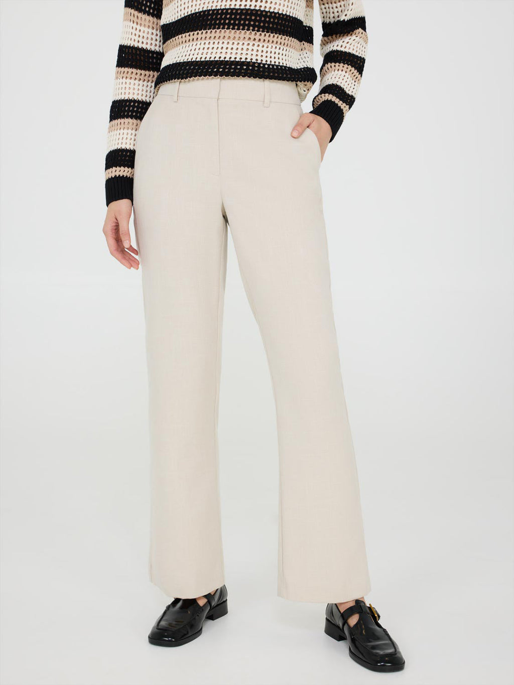 Pantalon bootcut taille mi-haute