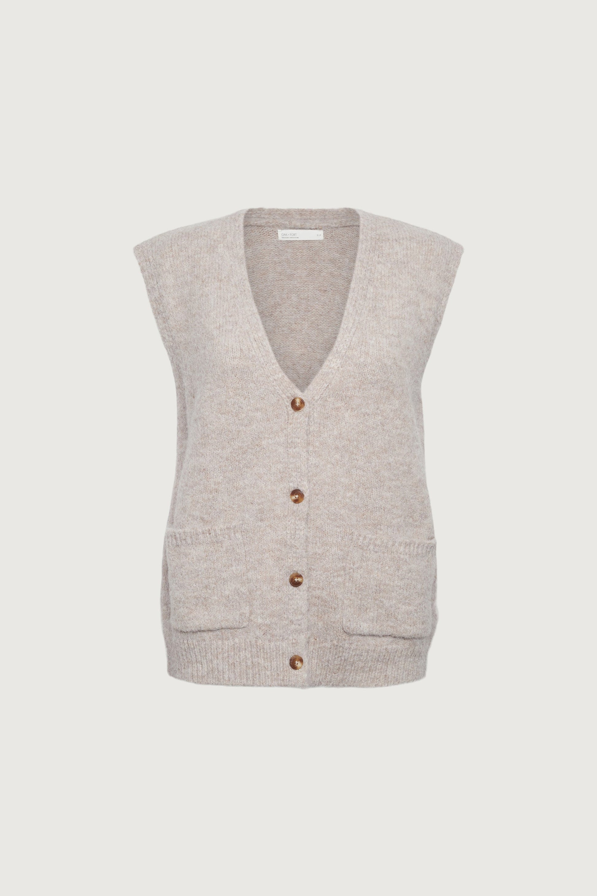 Gilet oversize à boutons sur le devant