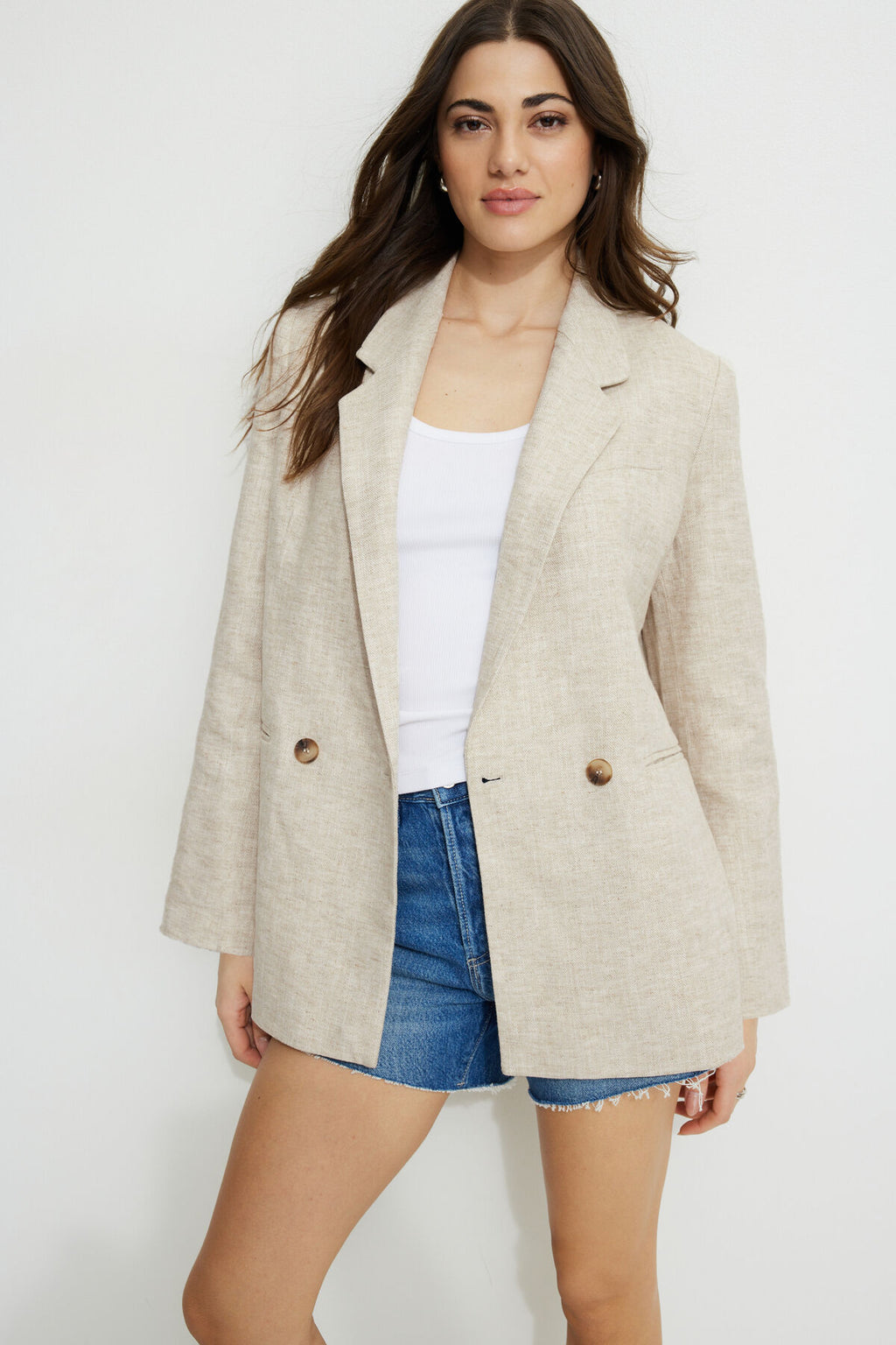 Blazer surdimensionné en lin Noa