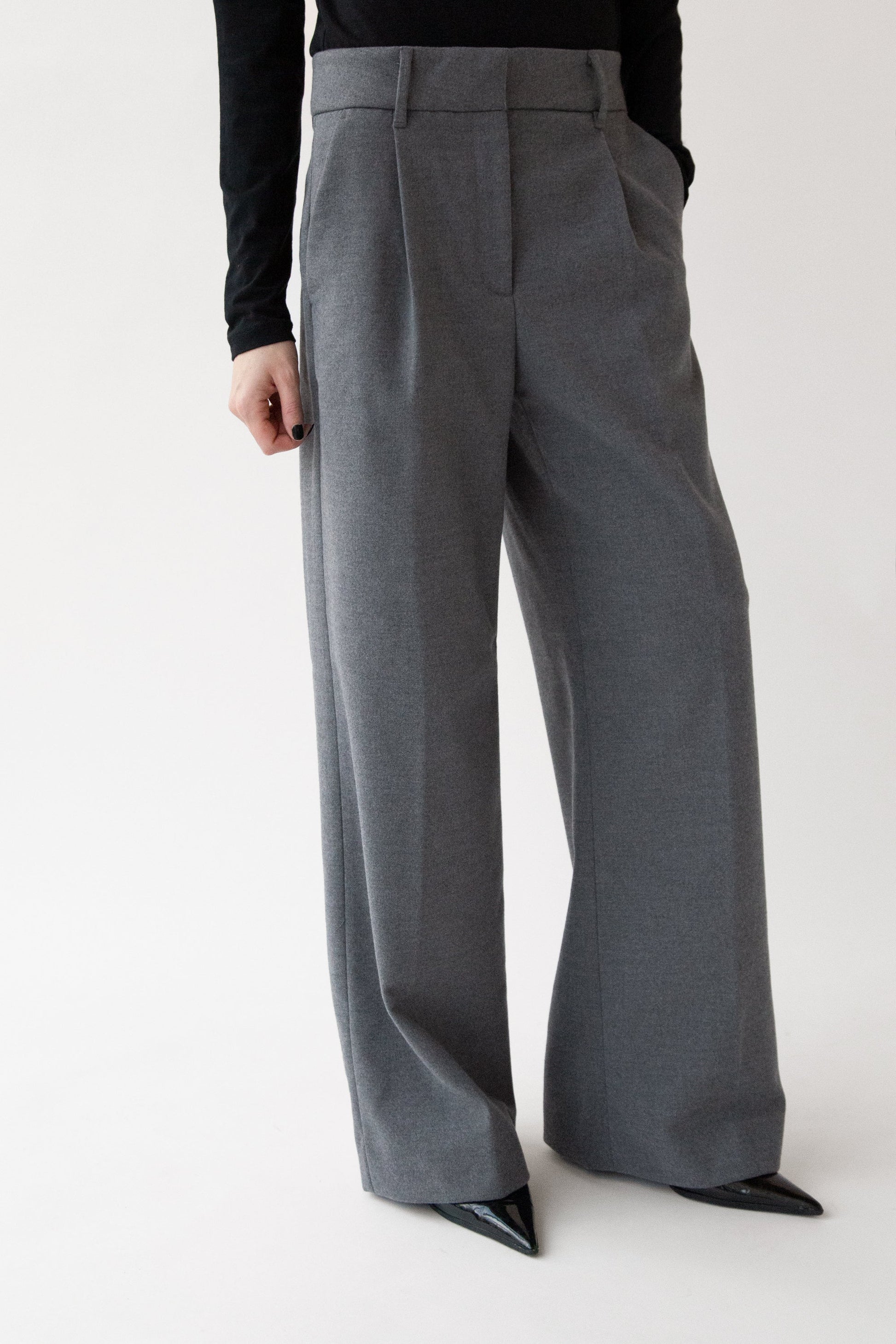 PANTALON À JAMBES LARGES