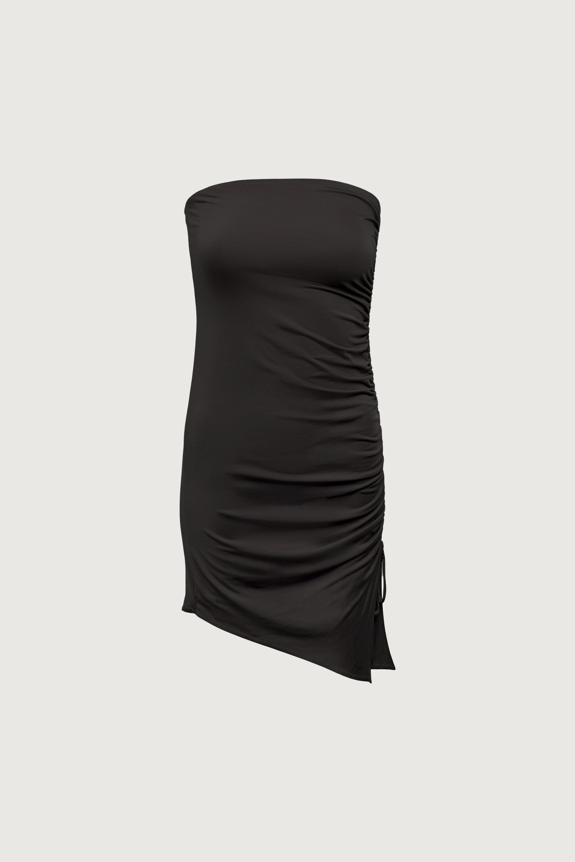 ROBE MINI TUBE AVEC DÉTAILS FRONCÉS