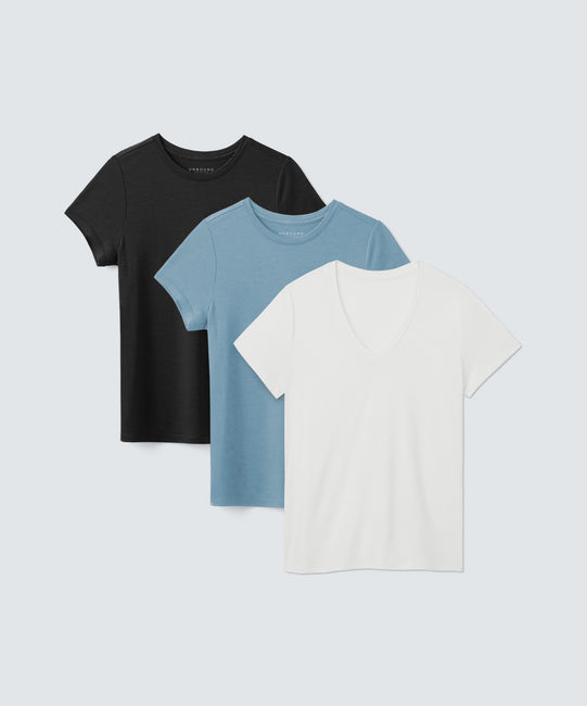 Pack de t-shirts en laine mérinos pour femme