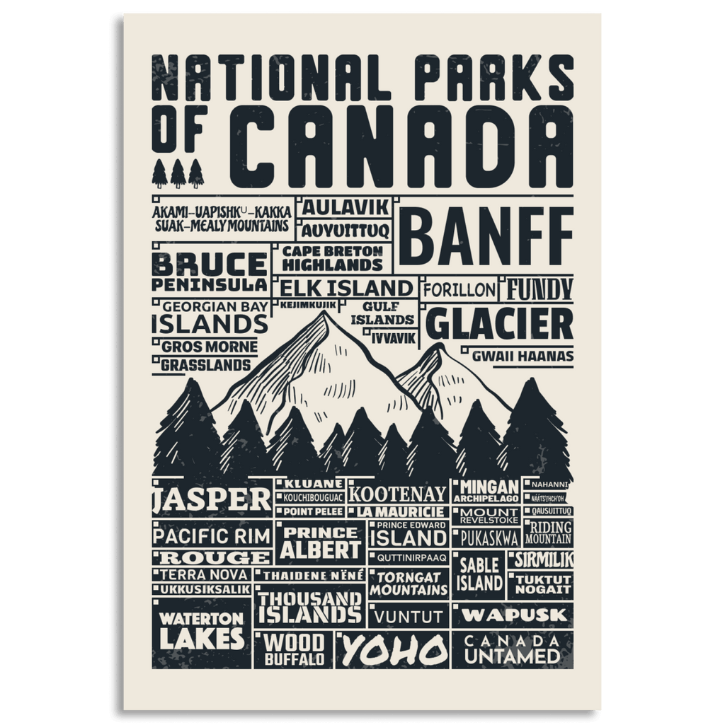 Quebec National Parks Checklist Poster