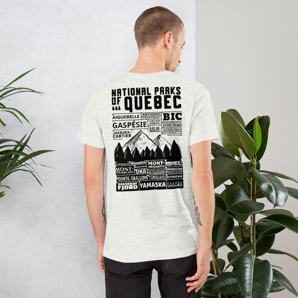 T-shirt unisexe Liste des parcs nationaux du Québec
