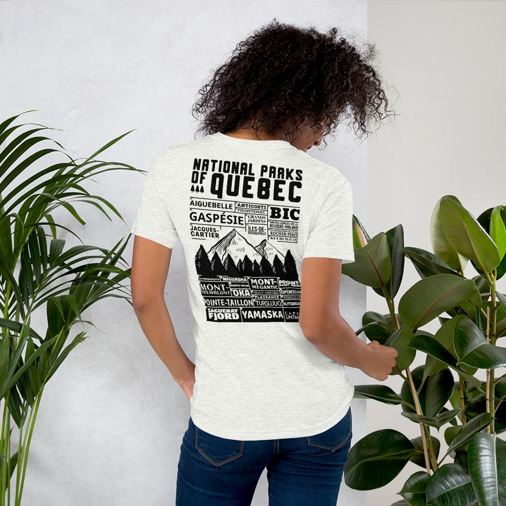 T-shirt unisexe Liste des parcs nationaux du Québec
