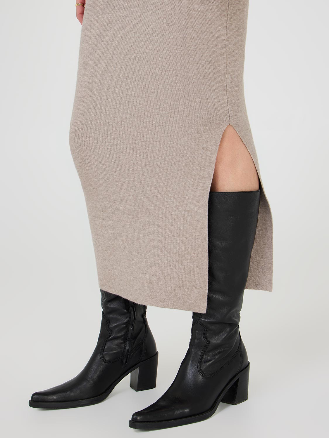 Jupe crayon en tricot pull