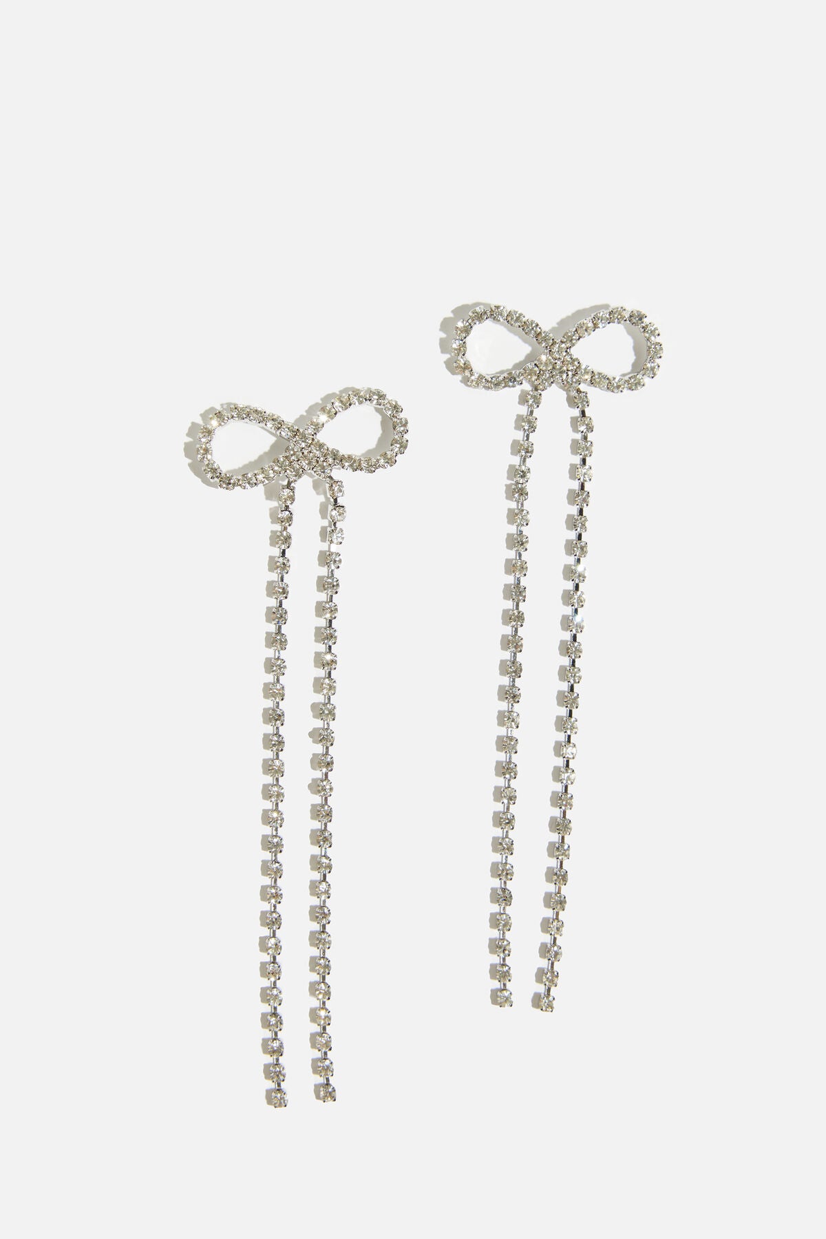 Boucles d'oreilles délicates en forme de nœud suspendu