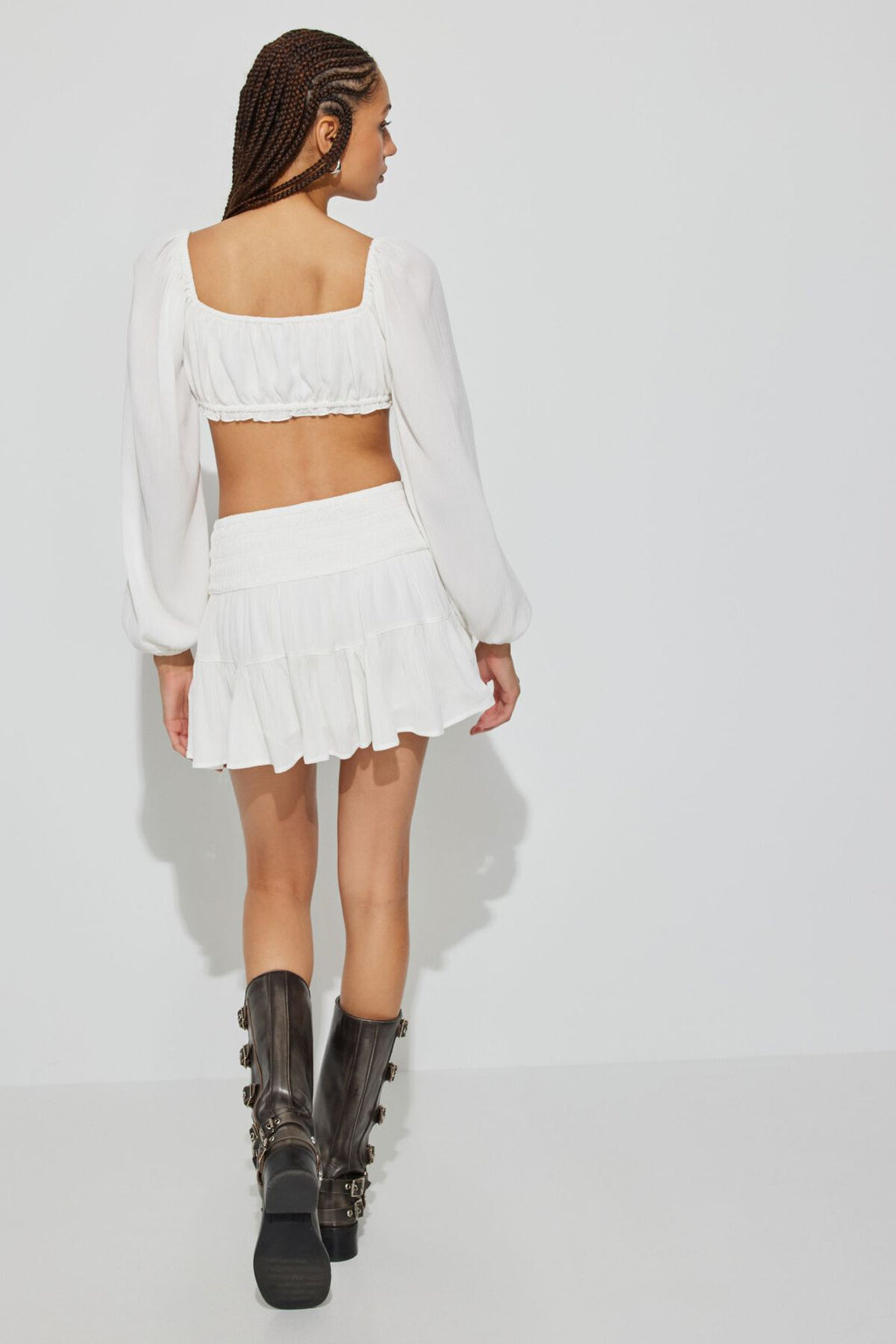 Mini-jupe à smocks Emmy