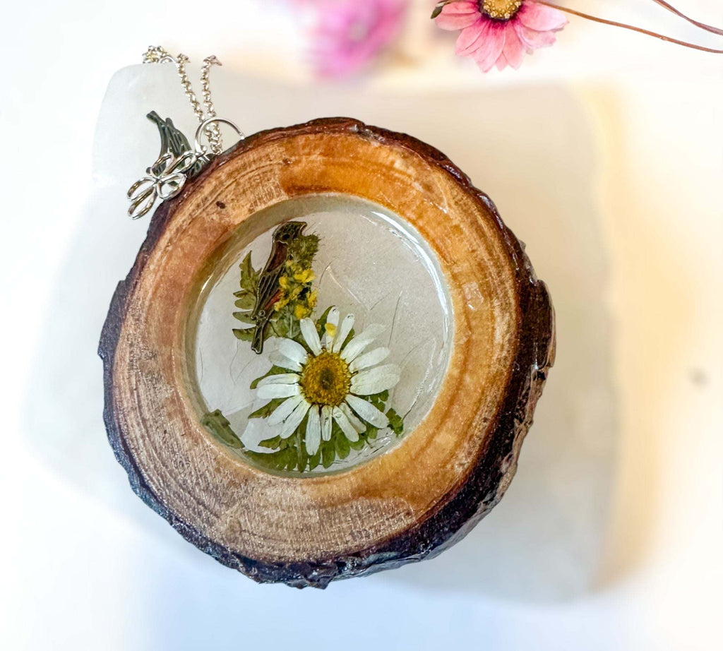 Forêt enchantée : attrape-soleil rustique en bois, idée cadeau pour la décoration intérieure