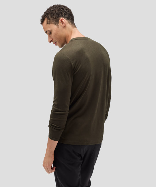 Men's Long Sleeve Merino Henley