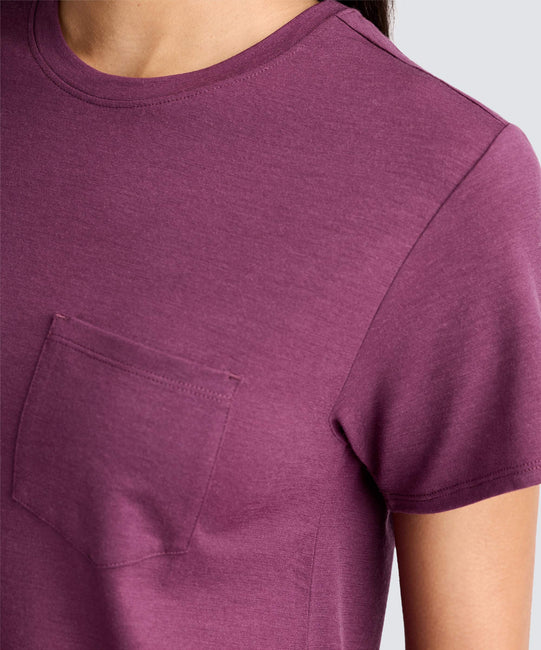 Robe t-shirt en laine mérinos pour femme