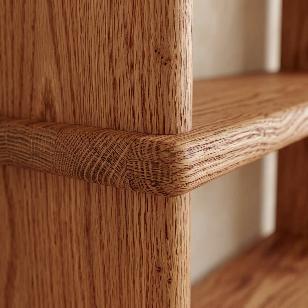 3 shelf bookcase in red oak