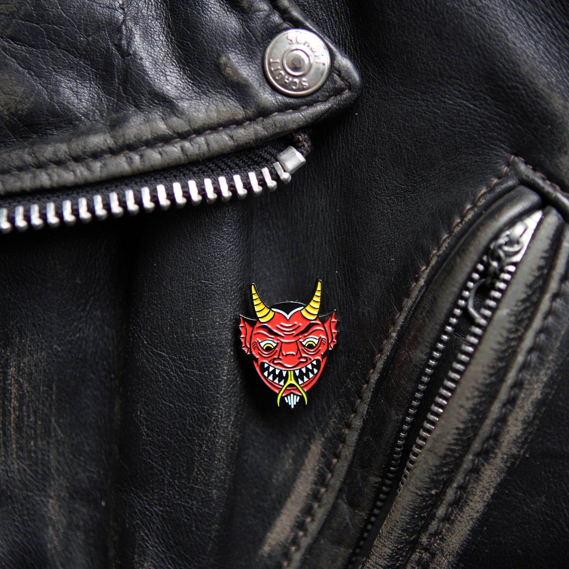 Red Devil Enamel Pin