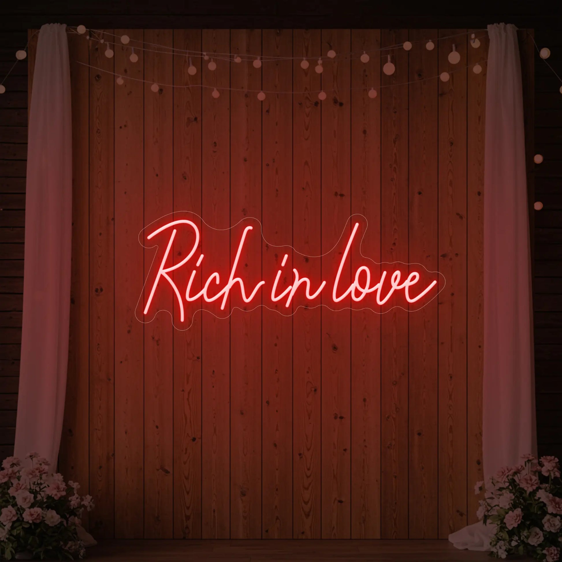 Rich in Love Neon Sign
