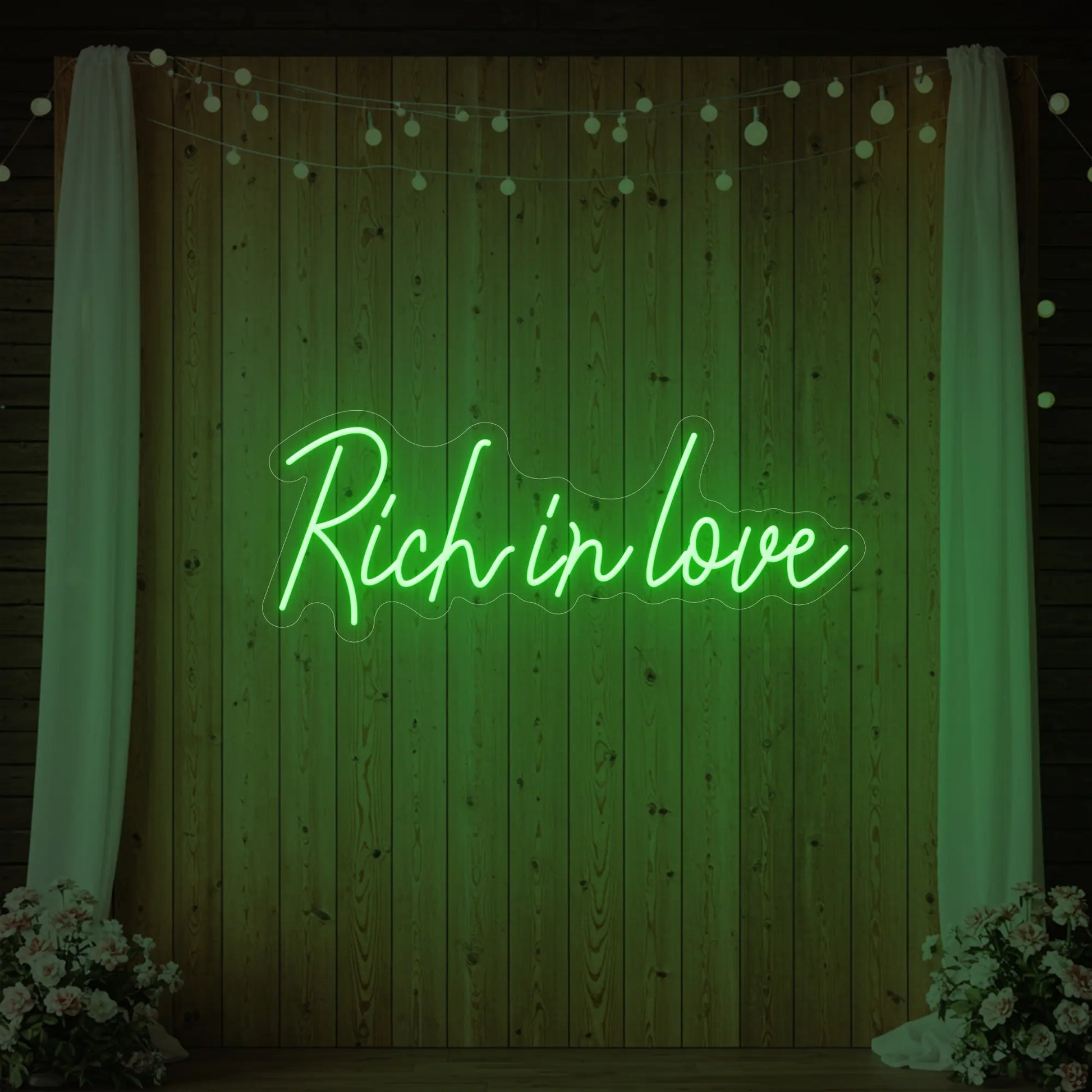 Rich in Love Neon Sign