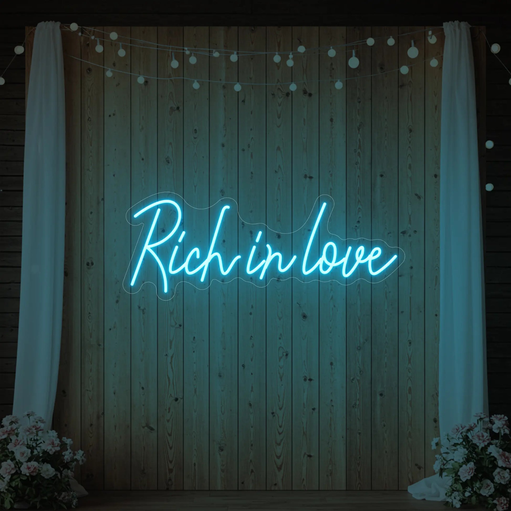Rich in Love Neon Sign
