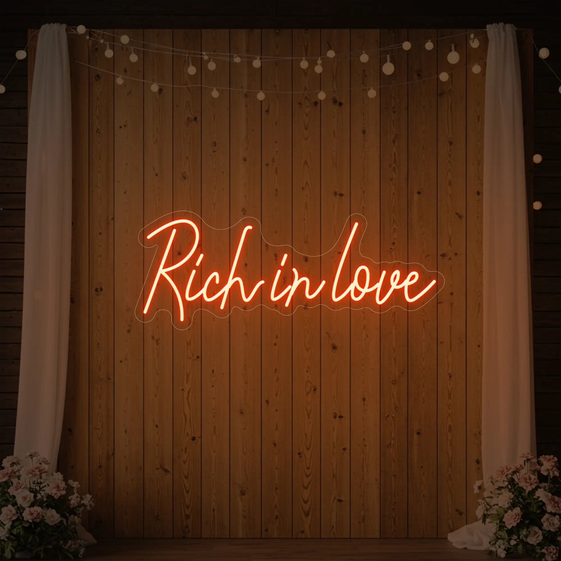 Rich in Love Neon Sign