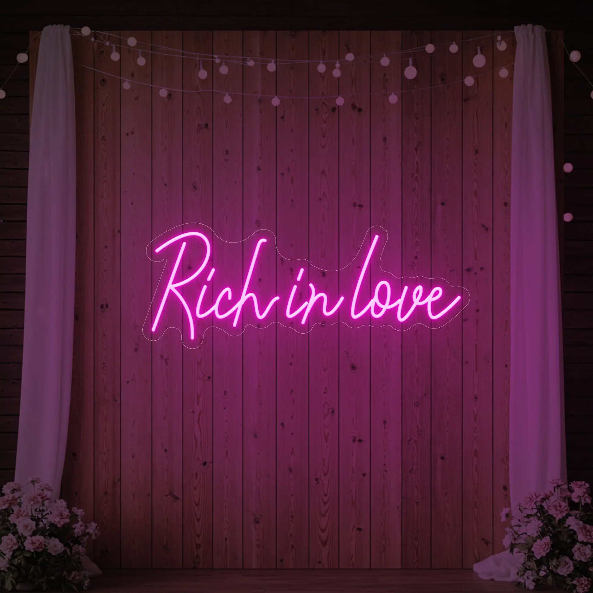 Rich in Love Neon Sign