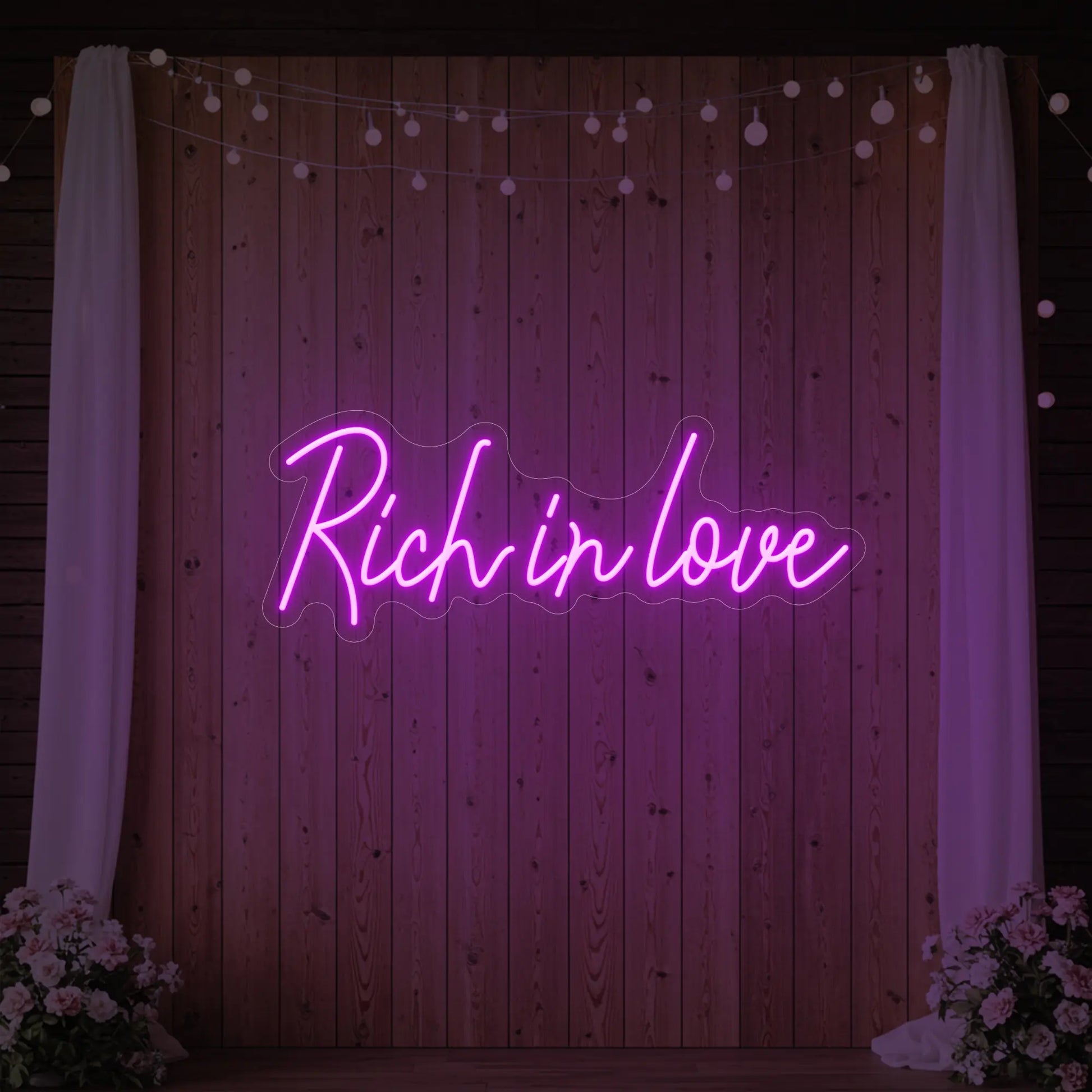 Rich in Love Neon Sign