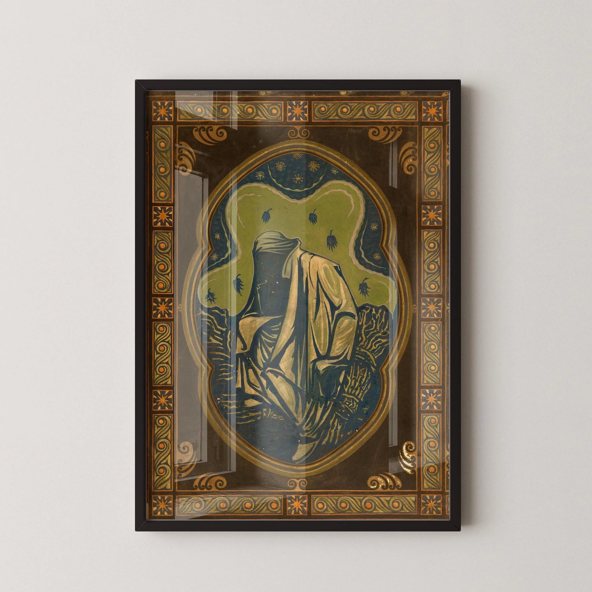Estampe giclée « La Nuit » de Richard Roland Holst : Art nouveau symboliste