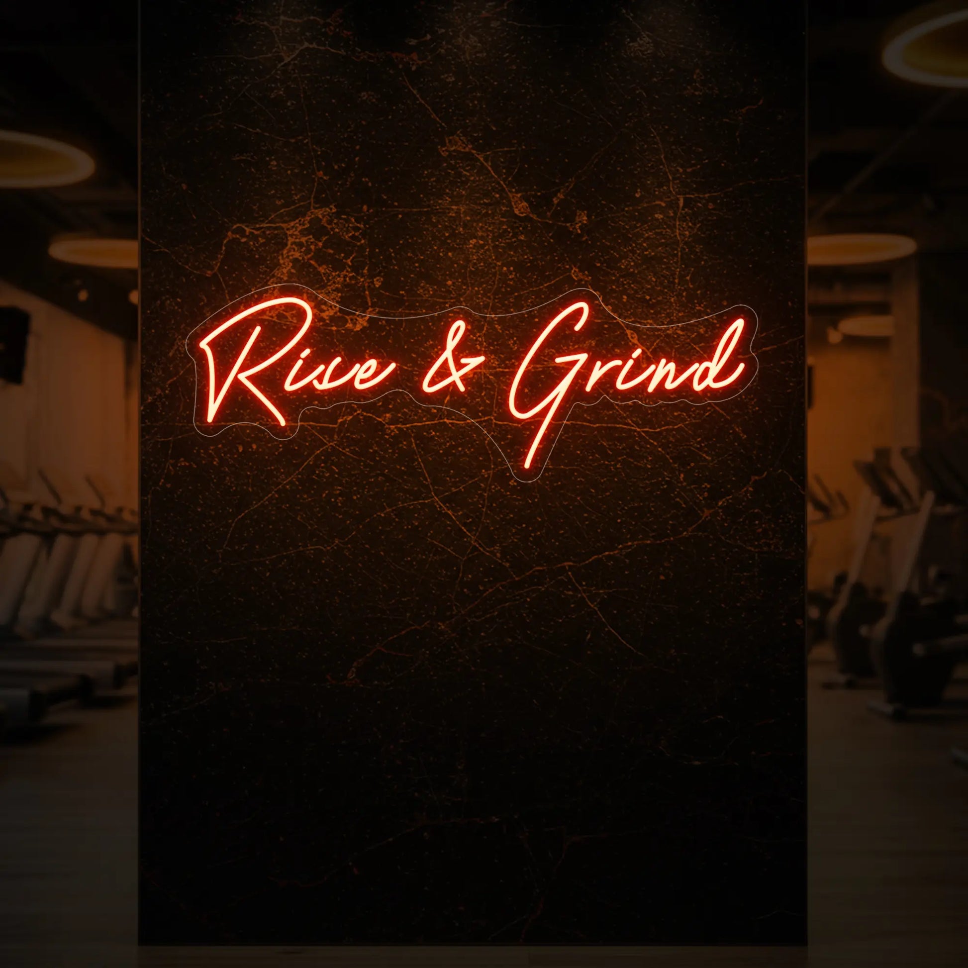 Enseigne lumineuse Rise &amp; Grind