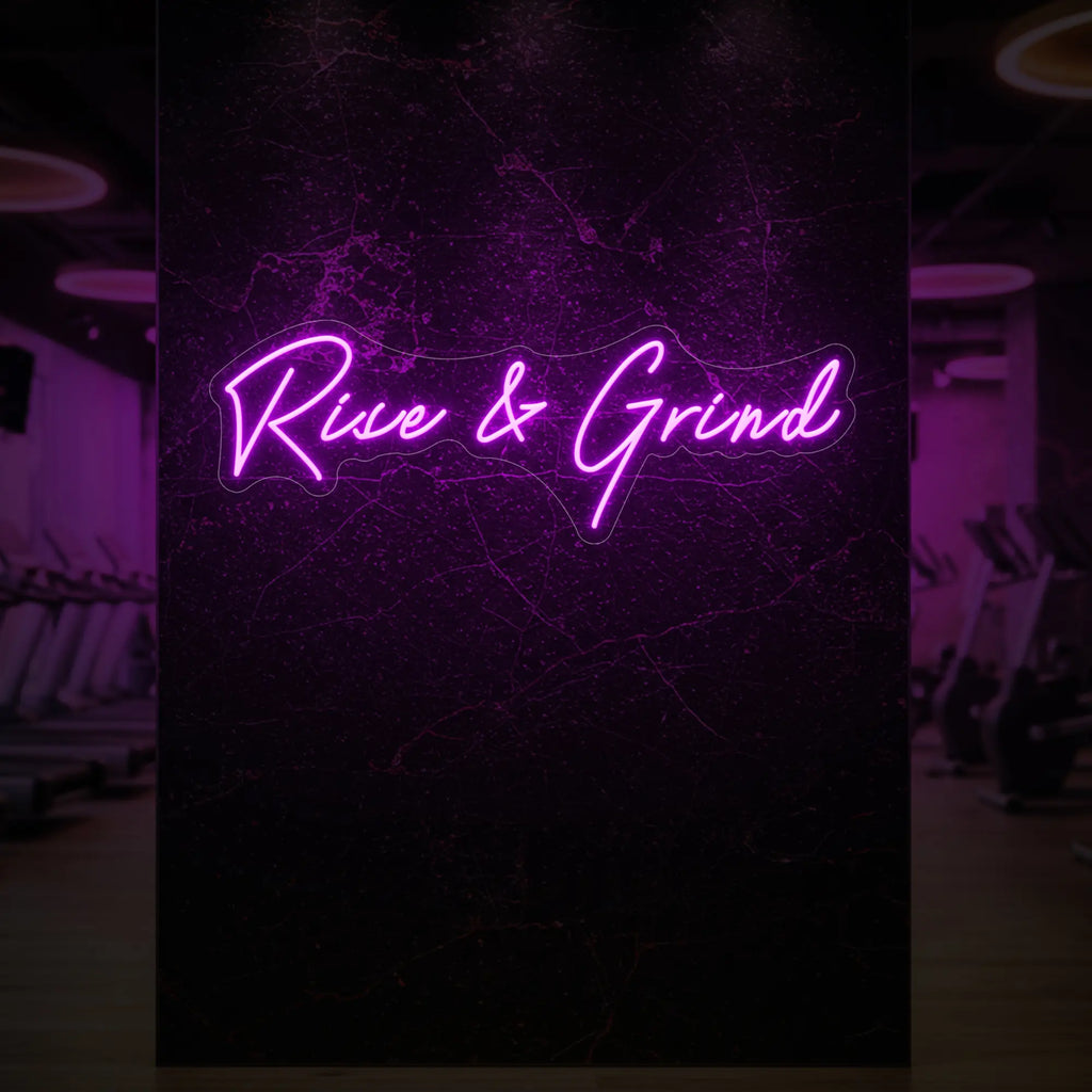 Enseigne lumineuse Rise &amp; Grind