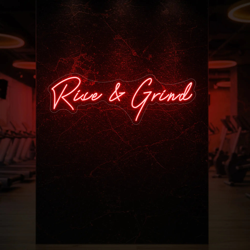 Enseigne lumineuse Rise &amp; Grind
