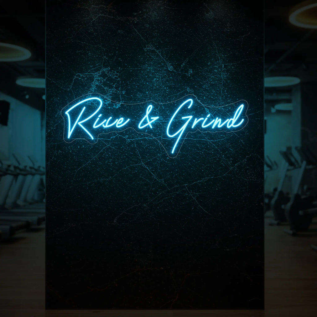 Enseigne lumineuse Rise &amp; Grind