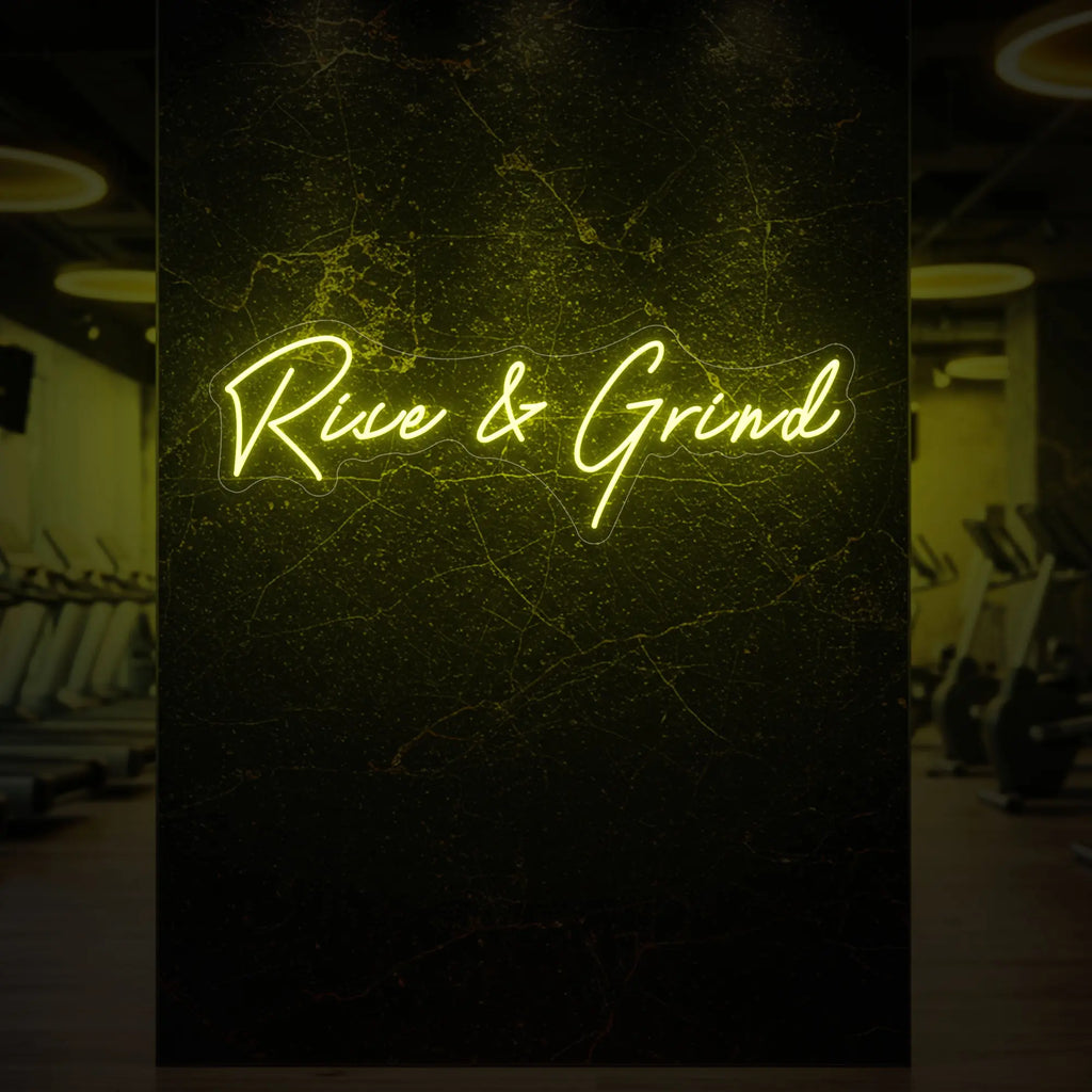 Enseigne lumineuse Rise &amp; Grind