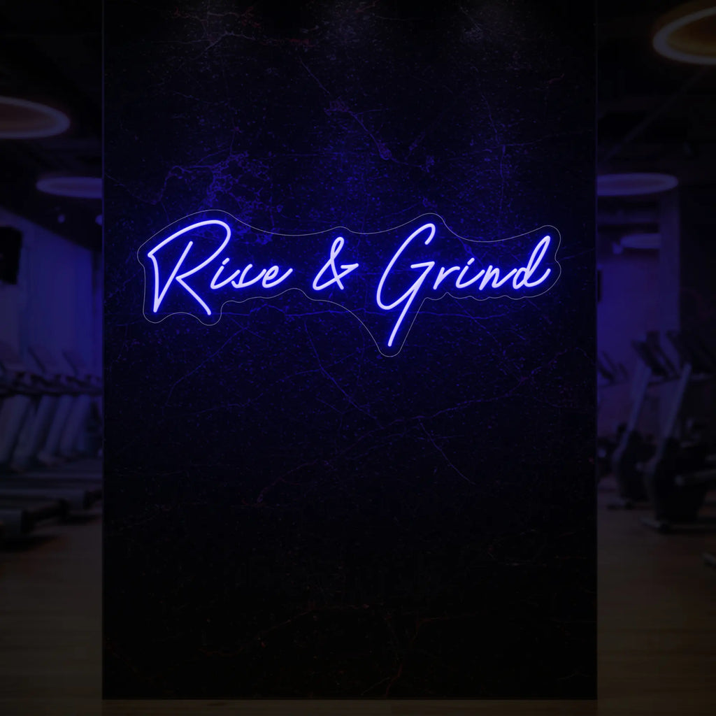 Enseigne lumineuse Rise &amp; Grind